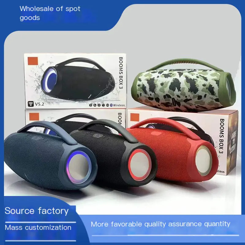 JB Outdoor Waterproof Boombox 3min LED Bluetooth Speaker