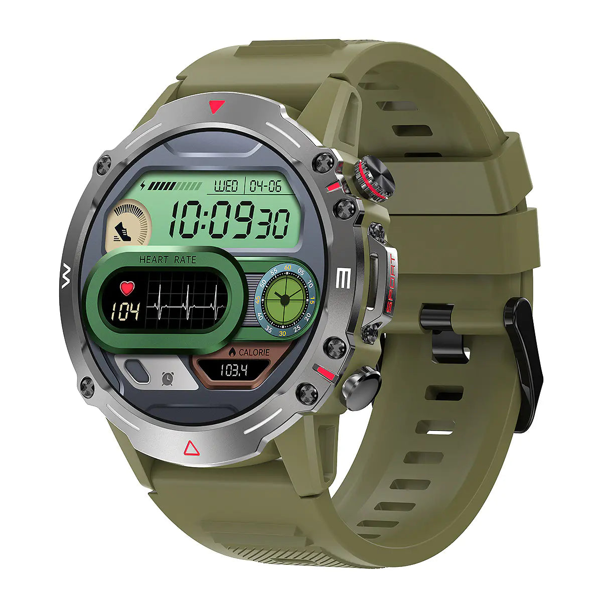 HK87 Smartwatch with Heart Rate and Bluetooth Features