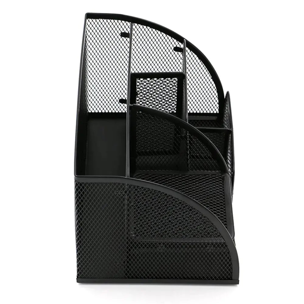 Large Capacity Metal Desktop Organizer - Pen & Document Holder
