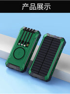 Outdoor High-Capacity Wireless Power Bank with LED Solar