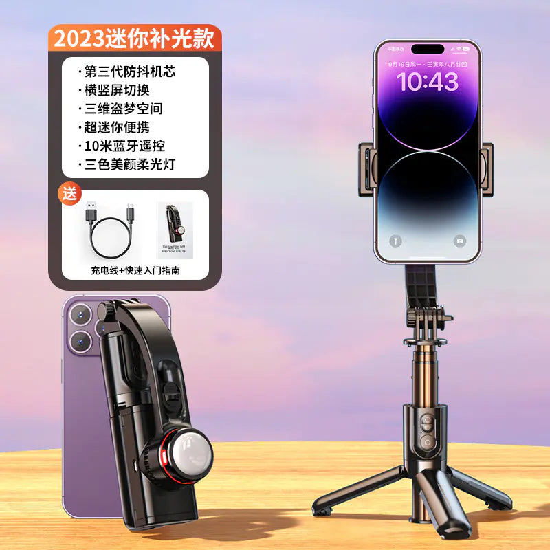 CYKE Mini Handheld Stabilizer with Light and Phone Mount
