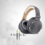 50mm Over-Ear Wired Monitor Headphones with Mic