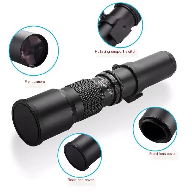 500mm f8-f32 Manual Focus Lens for Astronomy and Wildlife