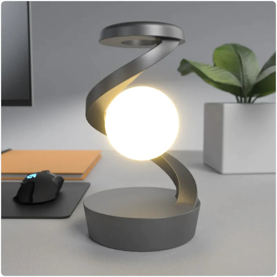 Rotating Moon Desk Lamp with Wireless Charging