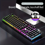 Cool Mechanical Feel USB Wired Gaming Keyboard for Office