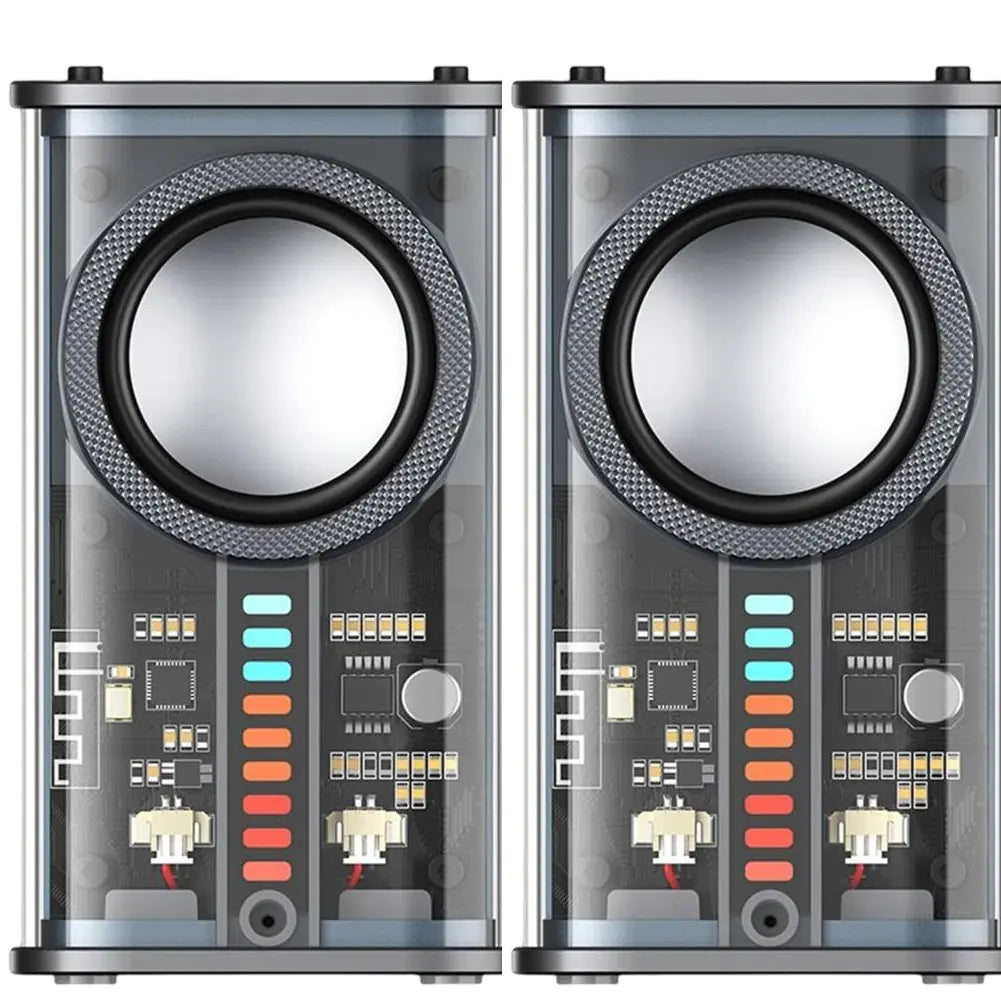K07 Transparent Bluetooth Music Speakers with LED Modes
