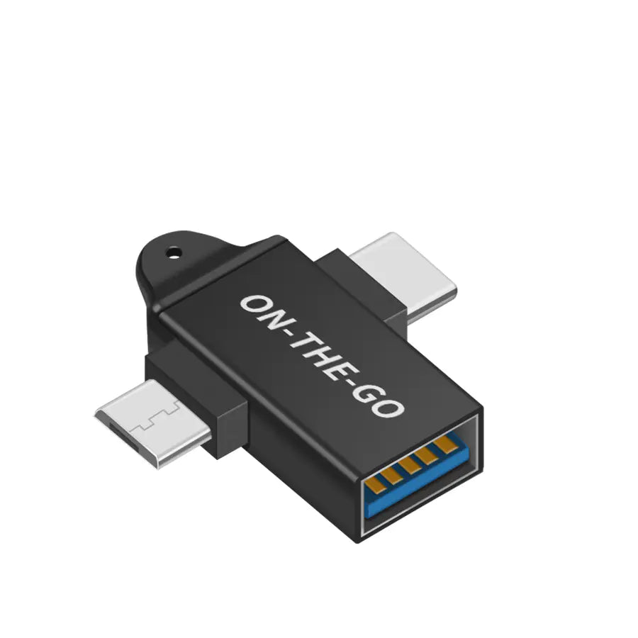 3-in-1 OTG Adapter for Apple, Android, and Type-C