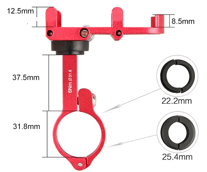 GUB PLUS 6 Aluminum Alloy 360° Rotating Phone Mount