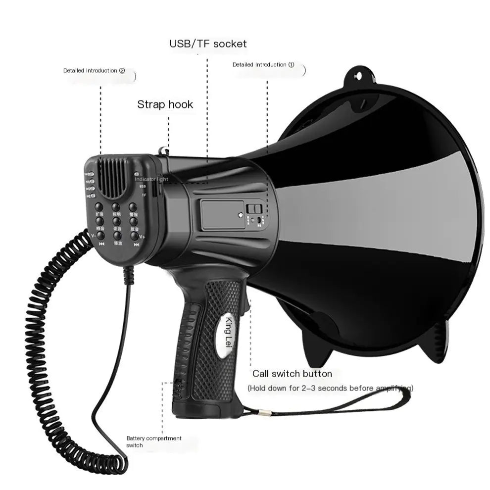 CR-121 Rechargeable Handheld PA System with Recorder