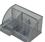 Large Capacity Metal Desktop Organizer - Pen & Document Holder