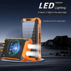 Outdoor High-Capacity Wireless Power Bank with LED Solar