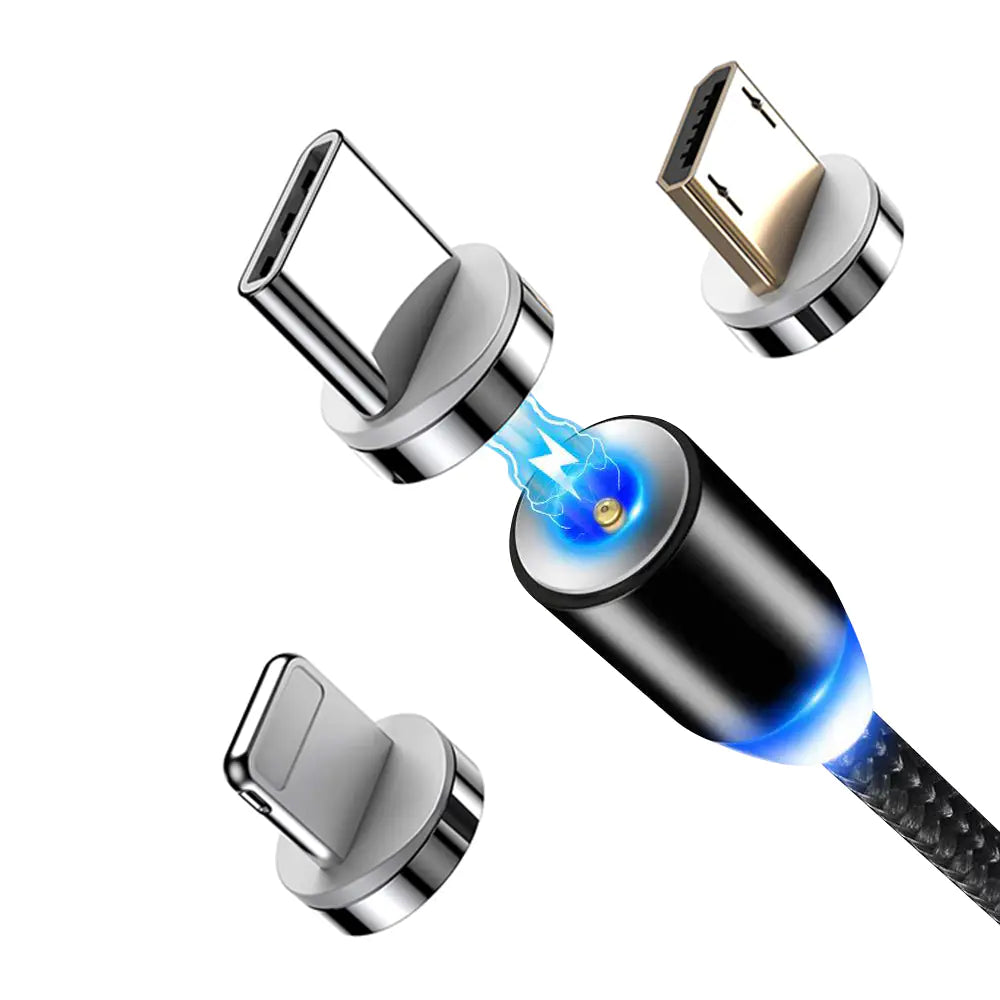 3-in-1 Magnetic Charging Cable with Rotating Design