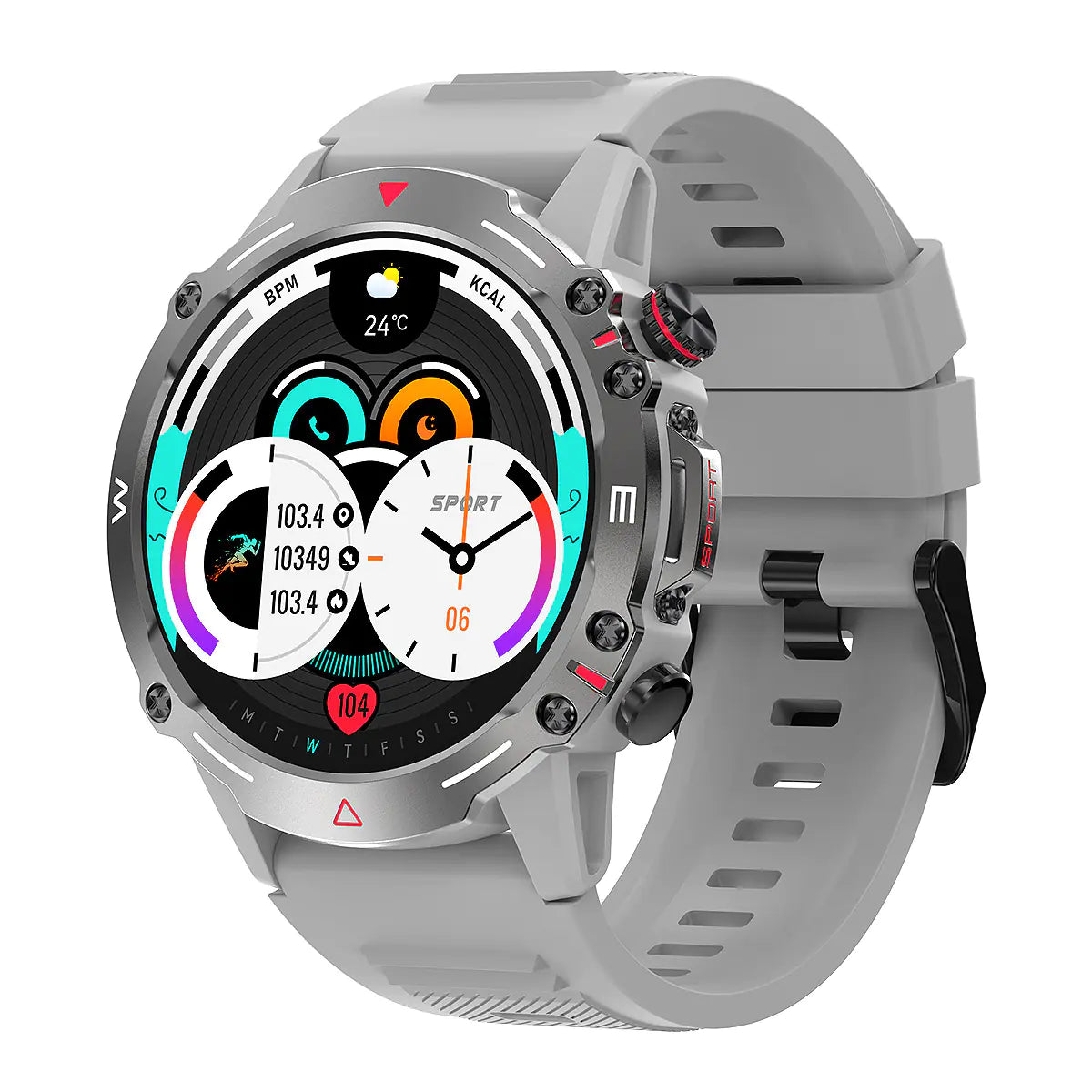 HK87 Smartwatch with Heart Rate and Bluetooth Features