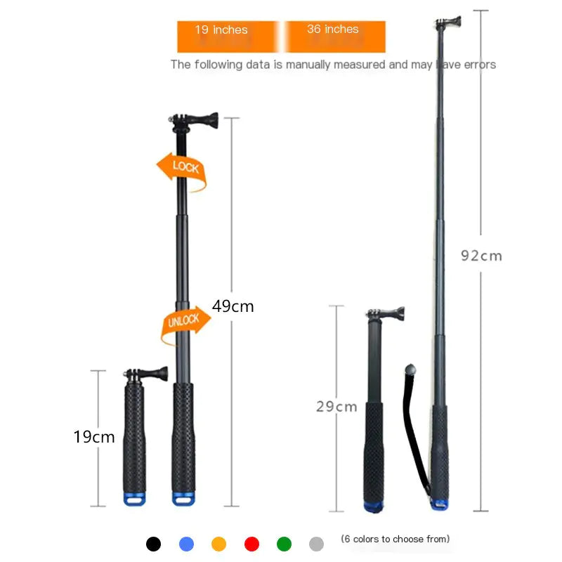Mini Aluminum Extendable Selfie Stick for Phones & GoPro