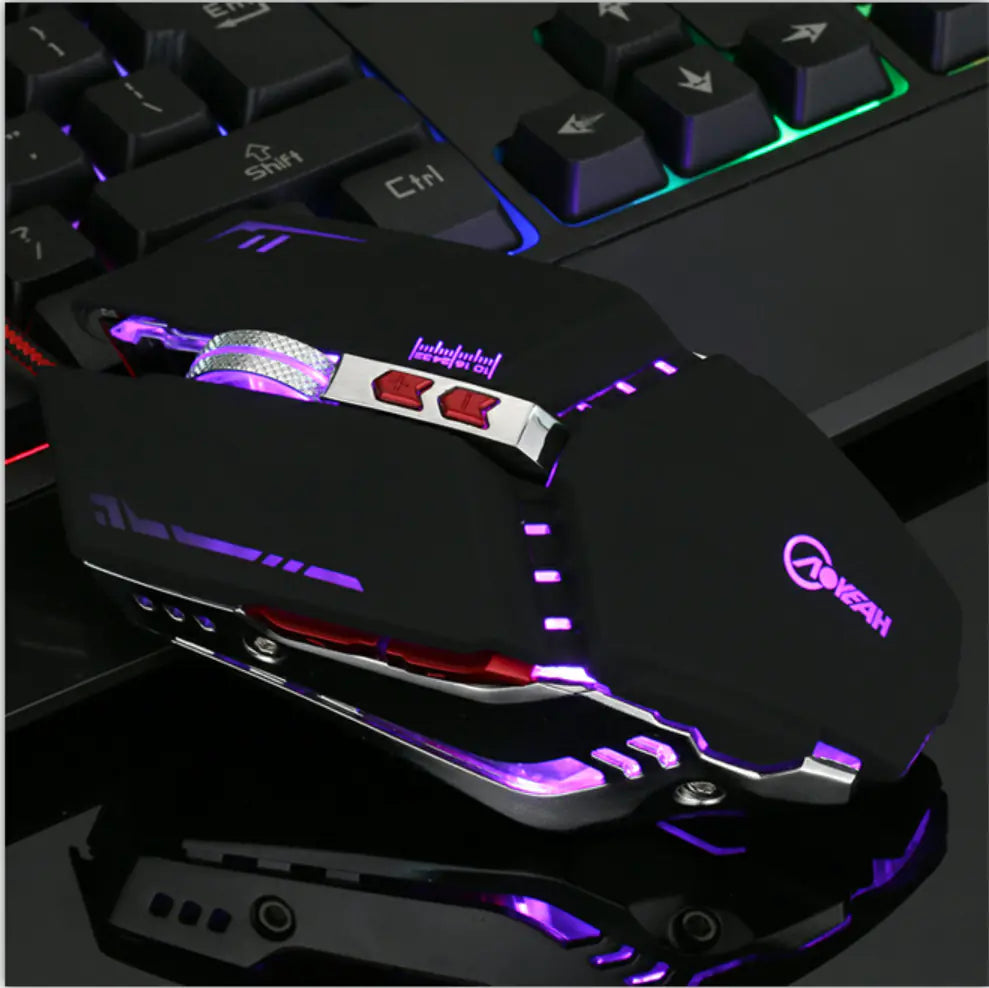 Illuminated Mechanical Gaming Mouse with Macro Function