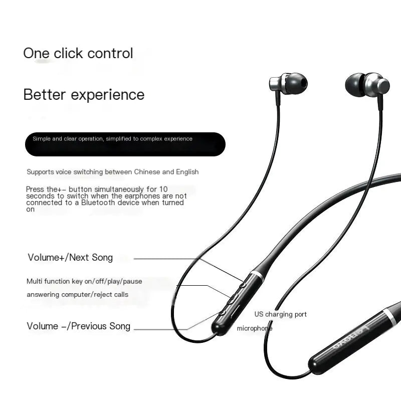 Lenoo XE05 Wireless Bluetooth Neckband Earbuds for Sports