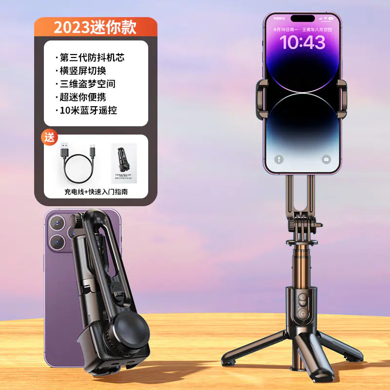 CYKE Mini Handheld Stabilizer with Light and Phone Mount