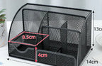 Large Capacity Metal Desktop Organizer - Pen & Document Holder
