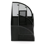 Large Capacity Metal Desktop Organizer - Pen & Document Holder