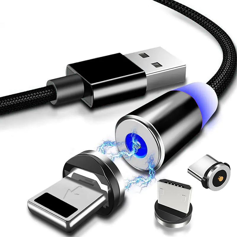 3-in-1 Magnetic Charging Cable with Rotating Design