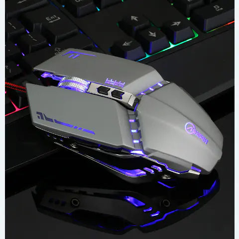 Illuminated Mechanical Gaming Mouse with Macro Function